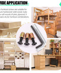 Heavy Duty Wood Furniture Threaded Inserts Set 30 Pieces 1/4-20 X 15mm With 1/4-20 X 20mm Screw In Nuts And Hex Wrench for DIY repairs shown with furniture examples