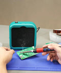 Compact Soldering Fume Extractor That Busts Soldering Smoke With Dual Activated Carbon Filters For PCB Soldering And Electronics Repair