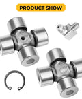 Beefed Up Rear Driveshaft U Joint Set for Can-Am Outlander and Commander UTVs, Heavy Duty Axle Joint Kit Fits 400 450 500 570 650 800 850 1000 Models, Easy Install, High-Performance Replacement, alloy steel U-joint set and snap ring