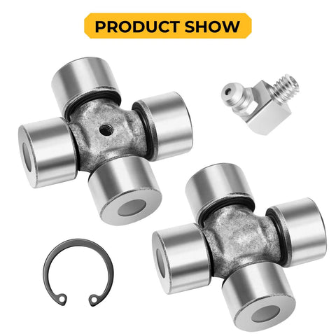 Beefed Up Rear Driveshaft U Joint Set for Can-Am Outlander and Commander UTVs, Heavy Duty Axle Joint Kit Fits 400 450 500 570 650 800 850 1000 Models, Easy Install, High-Performance Replacement, alloy steel U-joint set and snap ring