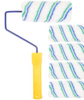 Top Shelf Paint Roller With Removable Sleeve For Smooth As Butter Wall And Ceiling Coat Zero Grind Handle and five sleeves.
