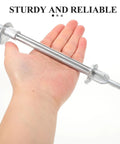 Person holding Beefed Up Outer Tie Rod For Golf Cart Easy Install Durable Metal Steering Linkage Silver Finish Reliable