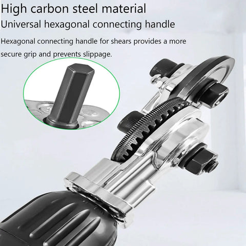 High carbon steel universal hexagonal connecting handle for Titanium Drill Nibbler Sheet Metal Cutter Tool.