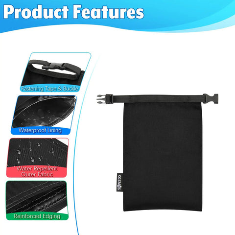 Three Pack Waterproof Dry Bags Set for Outdoor Adventures, Mini Roll Top Pouches with waterproof lining and fastening buckle