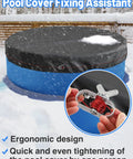 Pool Cover Cable And Winch Kit With 100 Ft Plastic Coated Steel Wire And Heavy Duty Zinc Alloy Spring Loaded Ratchet for winterizing pool.