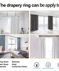Antique Brass Curtain Rings With Eyelets For Up To One Point Two Inch Curtain Rods Set Of 30 Dope Heavy Duty Steel Drapery Rings