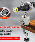 Badass 360 Degree Rotating Table Vise And Bench Clamp Bracket delivering rock solid grip for Electric Grinders with universal bracket.