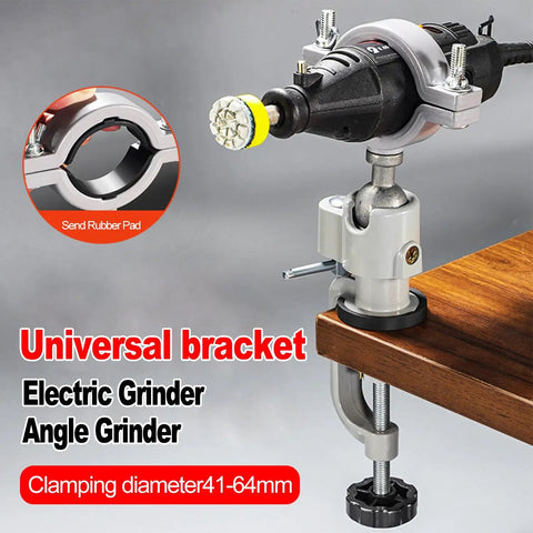 Badass 360 Degree Rotating Table Vise And Bench Clamp Bracket delivering rock solid grip for Electric Grinders with universal bracket.
