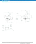 Technical drawing of Yellow Wall Mounted Emergency Eyewash Station With Dual Spray Heads And Hands Free Activation 15 Minute Flush