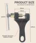 Heavy Duty Beefy Build Chain Breaker Tool for Dirt Bike ATV Motorcycle and Bicycle Chains Riveting Repair Tool size diagram