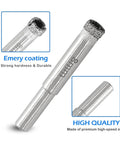 Ripping 12 Pieces Pro Grade Diamond Hole Saw Kit 5/16 8mm Core Drill Bits High Precision, emery-coated drill bit for hard surfaces.