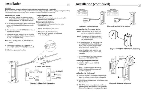 Installation guide for Universal Door Electric Strike With Faceplate In Satin Stainless Steel Tamper Resistant