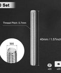 Rugged M4x40mm Stainless Threaded Rod Set With Nuts And Washers 304 Stainless Steel Built To Last Fully Threaded Bar Studs