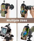 Phone Scope Adapter Mount For Telescopes And Binoculars, Regular Size Fits Most Smartphones, Turn Your Phone Into A Birding Camera on binoculars and microscope