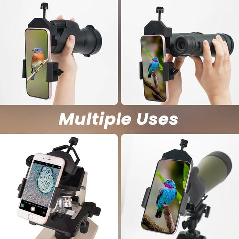 Phone Scope Adapter Mount For Telescopes And Binoculars, Regular Size Fits Most Smartphones, Turn Your Phone Into A Birding Camera on binoculars and microscope