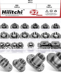 Boss Level 32 Piece T Shape Weld Nuts M6 M8 M10 M12 Premium Carbon Steel Tab Base Locknuts assortment in plastic case.