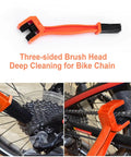All In One Bike Cleaning Kit With Chain Cleaner And Five Piece Tool Set Including Chain Cleaner, Sprocket Scraper, Sprocket Brush