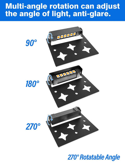 3W Retaining Wall Lights For Outdoor Hardscape Lighting 4 Inch, IP66 Waterproof Low Voltage Step Lights showing 270° rotation