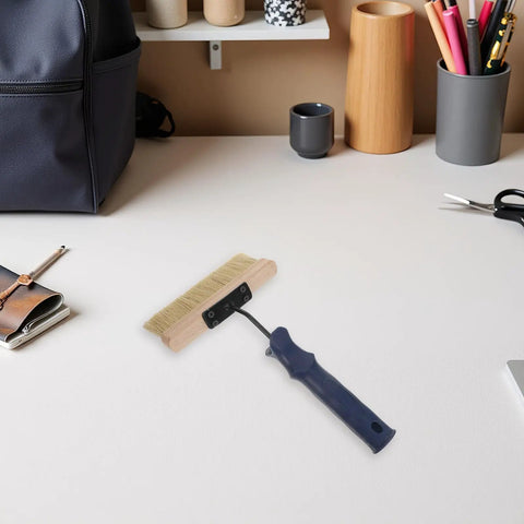 Deck Stain Applicator For Flat Cabinets And Edges Pro Grade Artist Texture Brush on a white desk surface
