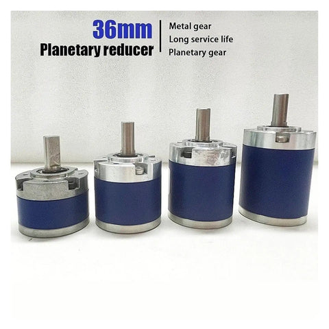 Heavy Duty 36Mm Planetary Gear Reducer For 545 550 Motors featuring four compact metal gearboxes for high torque.