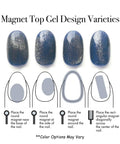 Cat Eye Magnetic Gel Nail Polish Kit With Holographic Glitter Quick Dry Formula For Easy Peel Off TPO Free And HEMA Free No Base Or Top Coat Needed Damage Free For Sensitive Nails At Home Salon Quality with magnet top gel design varieties for nails.