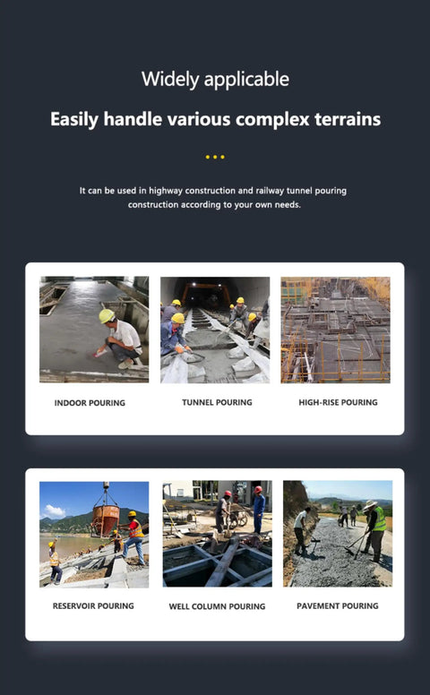Field Ready Mini Concrete Pump Machine With Portable Hydraulic Setup And Plug And Play Vibrating Screen Filter For No Headache High Pressure Grouting On Any Real Deal Build Site used in various terrain for indoor, tunnel, high-rise, reservoir, well column, and pavement pouring.