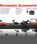 Accessories for Multiprocess Beast 150A MIG Welder With Pulse Dual Voltage 110 And 220V, including gloves, clamp, and MIG gun