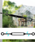 M6 Turnbuckle Eye To Eye Heavy Duty Cable Railing Hardware Kit In 304 Stainless Steel Black Finish 4 Pcs 0 To 180 Degree Rotation used on post
