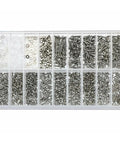 Rock Solid Stainless Steel Watch Screws And Nut Assortment With Precision Screwdriver Set for Micro Glasses Repair in bulk box.