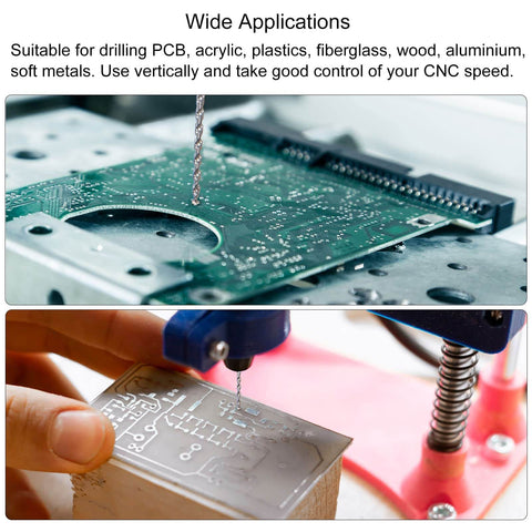 0.9mm Solid Tungsten Carbide PCB Drill Bit Set With 1/8 Inch Shank used for drilling PCB and acrylic materials