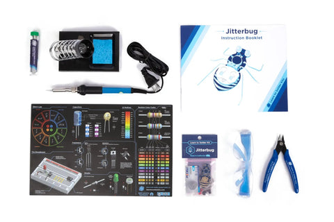 Jitterbug Deluxe Soldering Kit For Beginners With Tools Included No Experience Needed Learn To Solder Electronics Projects Set