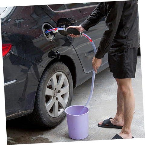 Manual Fuel Transfer Siphon Pump Portable Hand Pump For Cars Lawn Equipment And Fish Tanks Easy Siphon With No Mess Spill Prevention And Strong Suction And Large Flow Oil Transfer For Emergency Liquids, hand pump draining car fuel into bucket