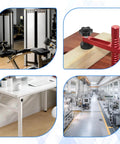 1/4-20 Knurled Thumb Screws Set, Black Plastic Knobs, 12 Pieces installed in gym, woodworking clamp, desk, and factory machine.
