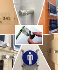 Dead Simple To Install, Rock Solid Aluminum Wall Spacers And Standoff Screws For Acrylic Signs, showcasing various mounting applications.