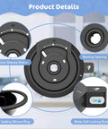 Detail view of Replacement Outer Bowl Lid For NC700 Series Ice Cream And Soft Serve Makers with button, buckle, and seal ring.