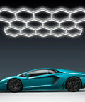 Hexagon LED Garage Lights For Home And Shop, Ultra Bright Honeycomb Panels, 456W High Power, 54720 Lumens, 6500K Daylight, 14 Grid System