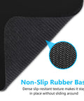 Close-up of Small Mouse Pad 8 By 6 Inch Thick Rubber With Premium Textured Non Slip Surface, showing underside texture and design.