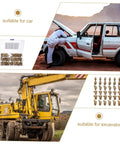Copper Grease Nipples Assortment Kit For Hydraulic Systems, 106 Pcs with images of car and excavator for lubrication use