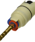 Washerless Shower And Bathtub Faucet Cartridge With Pressure Balancing Spool, Solid Brass Body With Brushed Nickel Finish, side view