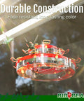 Two Pack Window Hummingbird Feeders With Strong Suction Cups, Red Color, 7 Feeding Ports, Easy Refill And Clean, Perches