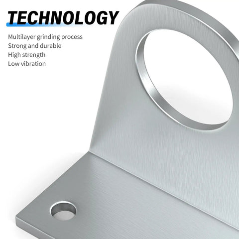 Close-up of iron bracket from Heavy Duty Pneumatic Cylinder Mounting Bracket Kit For 16mm Bore, showcasing multilayer grinding process