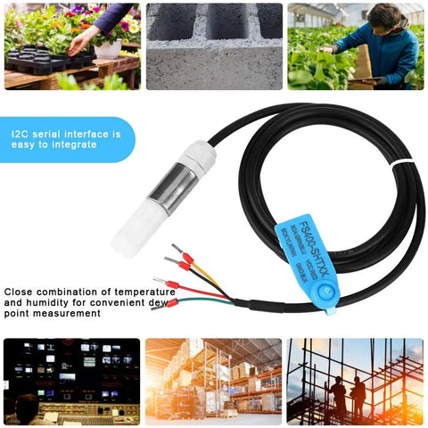 Rugged Industrial Temperature And Humidity Sensor With Digital High Precision 14 Bit Resolution SHT2X Compatible