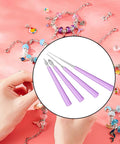 4-piece bead reamer tool set with purple handles and diamond tips for enlarging bead holes