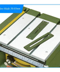 Ultra Compact Mini Table Saw With 200W 7000 RPM Motor To Nail Every Cut On Home Woodworking Projects featuring adjustable blade angle and size specs.