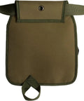 Front view of green All In One Garden Tool Pouch Belt With Grab And Go Multi Pocket Utility Apron for gardening and DIY.