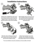 Exhaust Stud Clamp Kit For V8 And V10 Trucks Easy Inexpensive Fix To Reattach Down Pipe And Flange Installation Guide