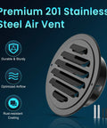 4 Inch Black Stainless Steel Soffit Vent Cover With Mesh Screen For Round Exhaust Vent Indoor Outdoor Use in Homes Offices Factories