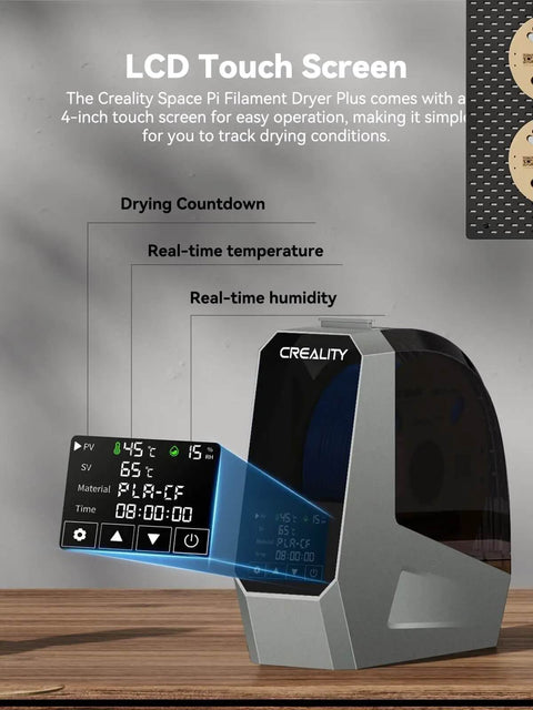 Filament Dryer And Storage Box With Double 360 Degree Heating Built In Fan And Touch Screen For 3D Printer Filaments close-up