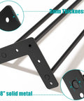 Close-up of 36 Inch Hairpin Table Legs Set Of 4 Built Tough For DIY Furniture Projects Heavy Duty 3 Rods Satin Black showing 3/8 inch solid metal.