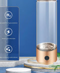 Hydrogen Water Bottle With Nasal Inhalation Hose For On The Go Hydration, 410ml Portable Rechargeable Hydrogen Rich Water Cup